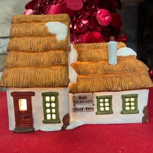 Department 56 Cottage of Bob Cratchit and Tiny Tim lighted house